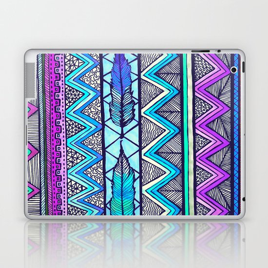Two Feathers (color version 3) Laptop & iPad Skin