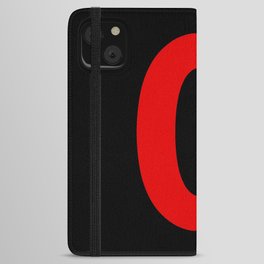 Number 0 (Red & Black) iPhone Wallet Case