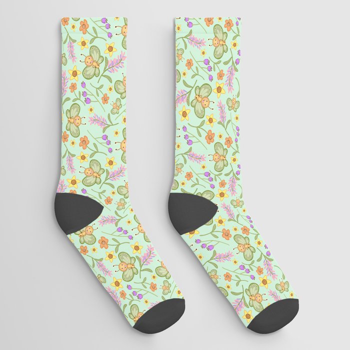 Ever-returning spring/mint Socks