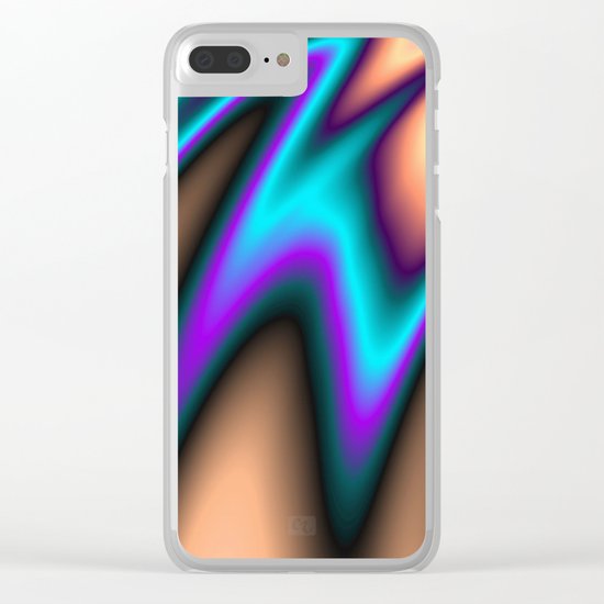 Abstract Fractal Colorways 03 Southwestern Clear iPhone Case