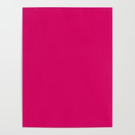 Modern Trendy Fashion Magenta Pink Solid Color Poster