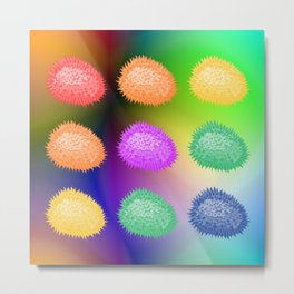 Colorful Jack Fruit on an Abstract Background Metal Print