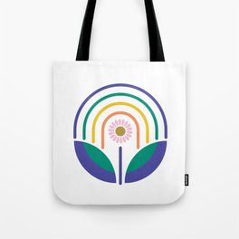 Rainbow Flower Tote Bag