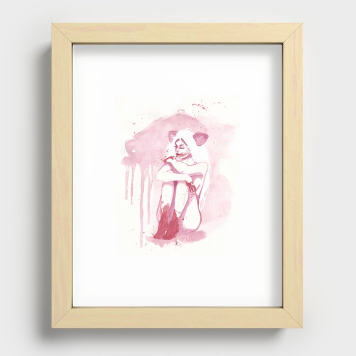 Dirty Paws Recessed Framed Print