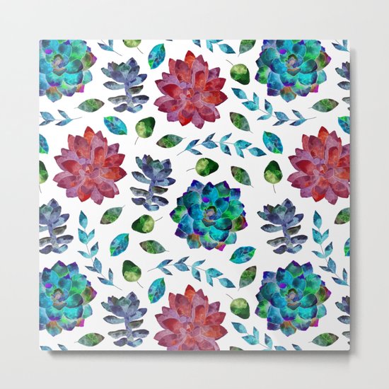 Vibrant Floral Garden Metal Print