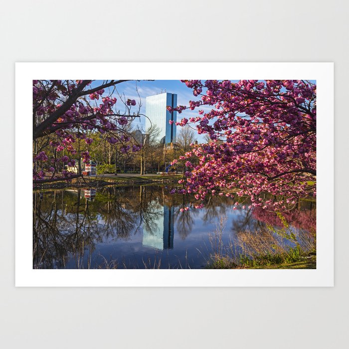 Beautiful Spring Day on the Charles River in Boston Massachusetts Art Print