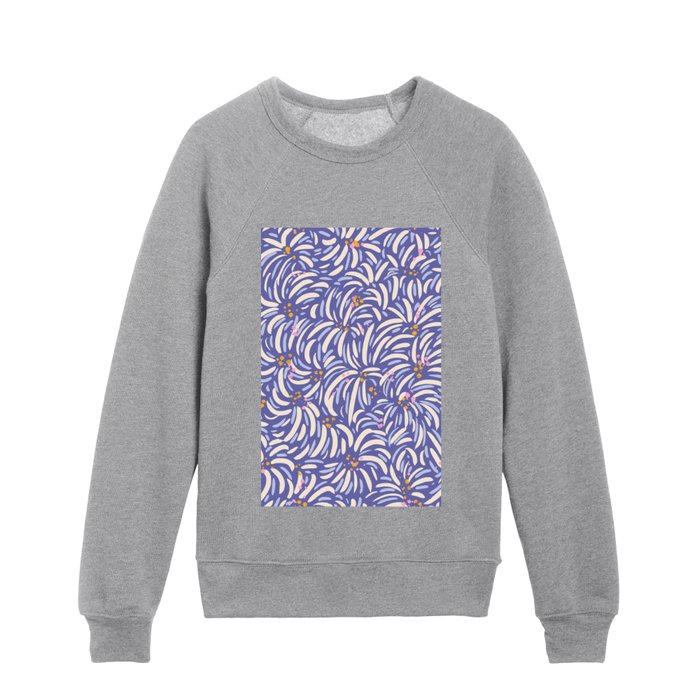 Powerful and floral pattern Kids Crewneck