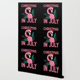 Christmas In July Flamingo Wallpaper