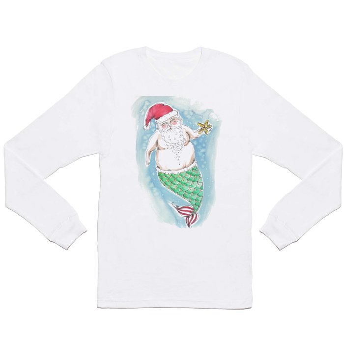 Mer-Santa Long Sleeve T Shirt