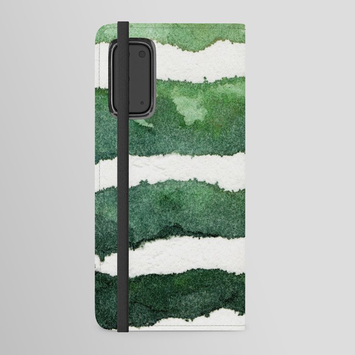 Green Stripes Android Wallet Case