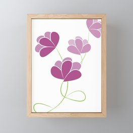Flowers drawing Framed Mini Art Print
