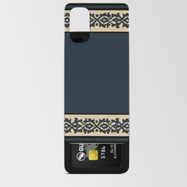 Oriental rug navy and beige Android Card Case