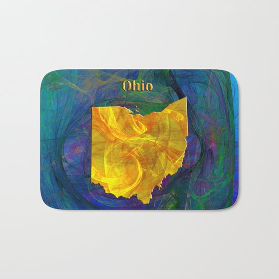 Ohio Map Bath Mat