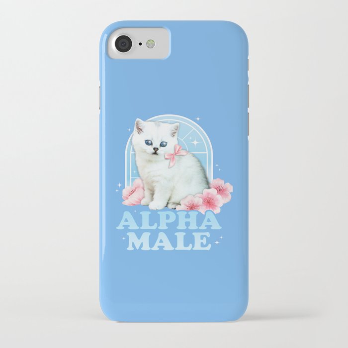 Alpha Male Funny Cat Kitten y2k 2000s Aesthetic Harajuku  iPhone Case