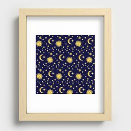 Sun, Moon & Stars Recessed Framed Print