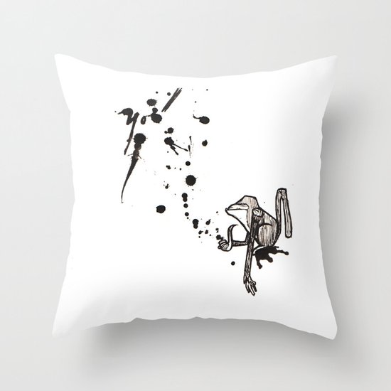 Pensive Primate. Throw Pillow