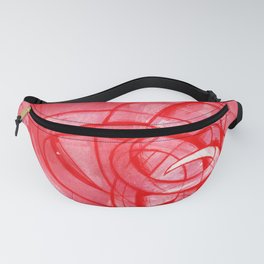 Ikhi SPRL Red Fanny Pack | Watercolor, Bow, Arc, Ikhioogla, Spiral, Colored Pencil, Red And White, Art, Junkohanhero, Diminishing 