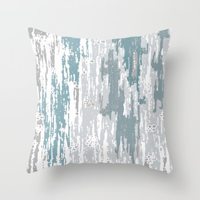 Blue Grey abstract. .minimalist. line. minimalism. lines. Throw Pillow