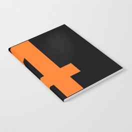 Number 4 (Orange & Black) Notebook