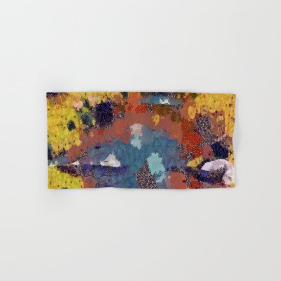 Autumn pond in the park Hand & Bath Towel