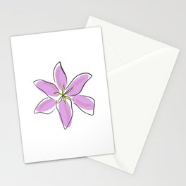 Abstract Lily Stationery Card