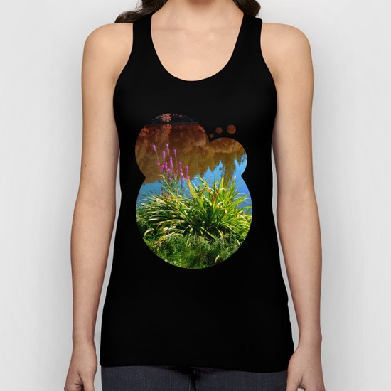 Flowers at the pond Unisex Tank Top