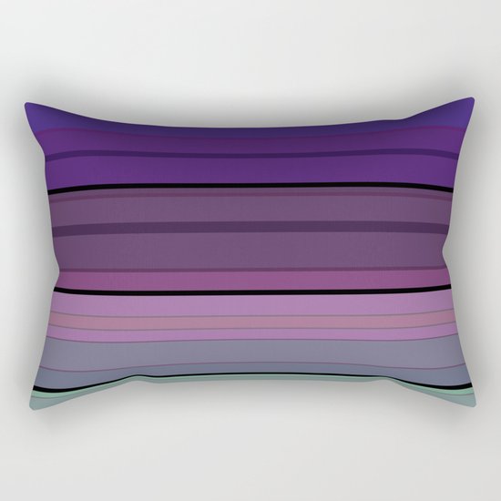 Black blue purple pattern striped . Rectangular Pillow