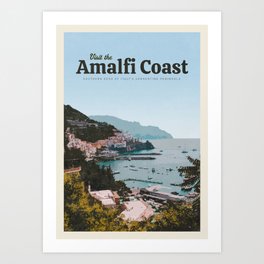 Visit Amalfi Coast Art Print