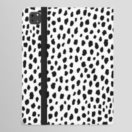 Dalmatian Spots (black/white) iPad Folio Case