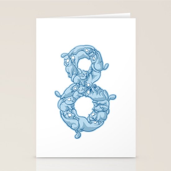 8 Cats Stationery Cards