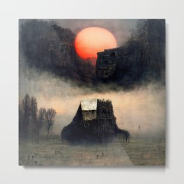 Sunset on a strange alien world Metal Print