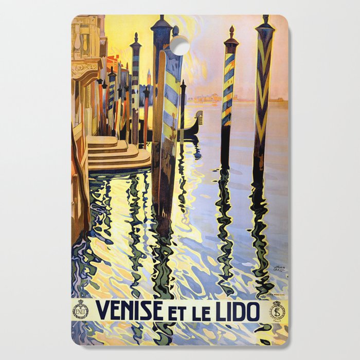 Vintage Venise Et Le Lido Italy Travel 1920's Cutting Board