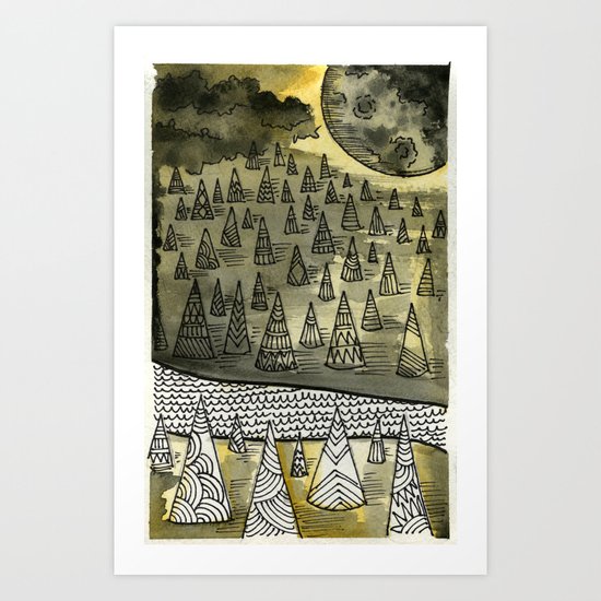 River Runnin Art Print
