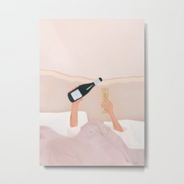 Morning Wine Metal Print | Wine, Bed, Sun, Shape, Morning, Grand, Graphicdesign, Hand, Partner, Shapes 