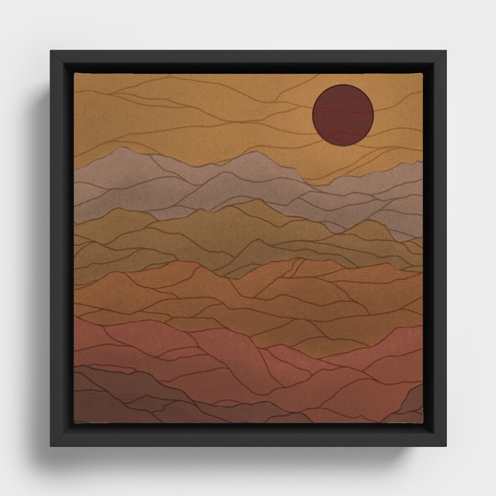 Desert Sun Framed Canvas