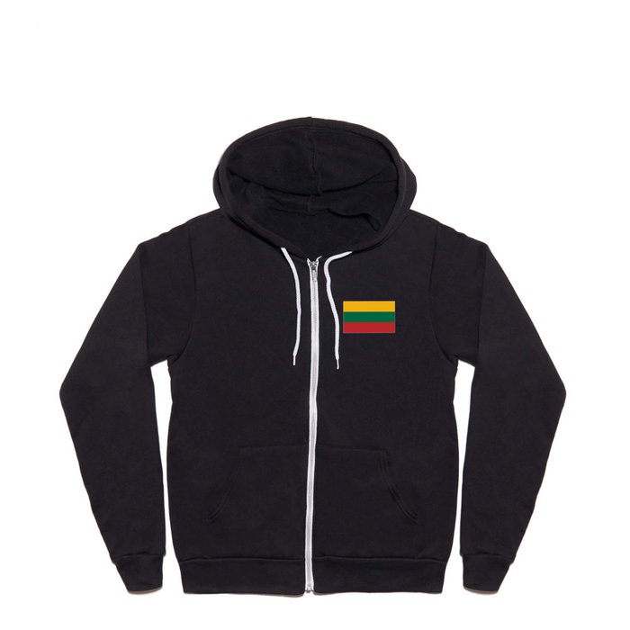 Flag of Lithuania Full Zip Hoodie