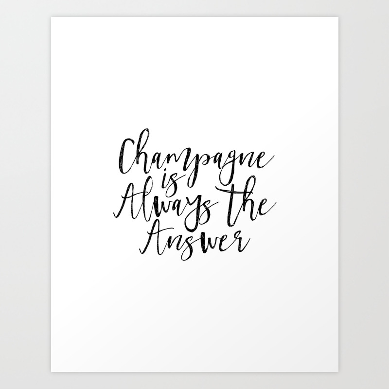 Champagne Sign Printable Art Celebration Life Party Decorations
