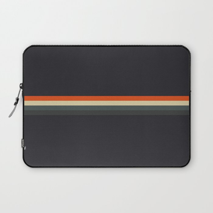 Fujitaka - Classic Dark Retro Stripes Laptop Sleeve