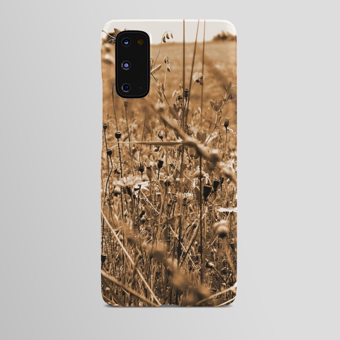 Summer Meadow Sepia Android Case