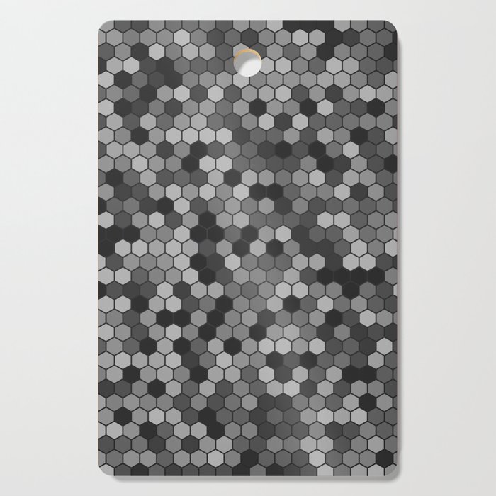 Grey & White Color Hexagon Honeycomb Design Cutting Board