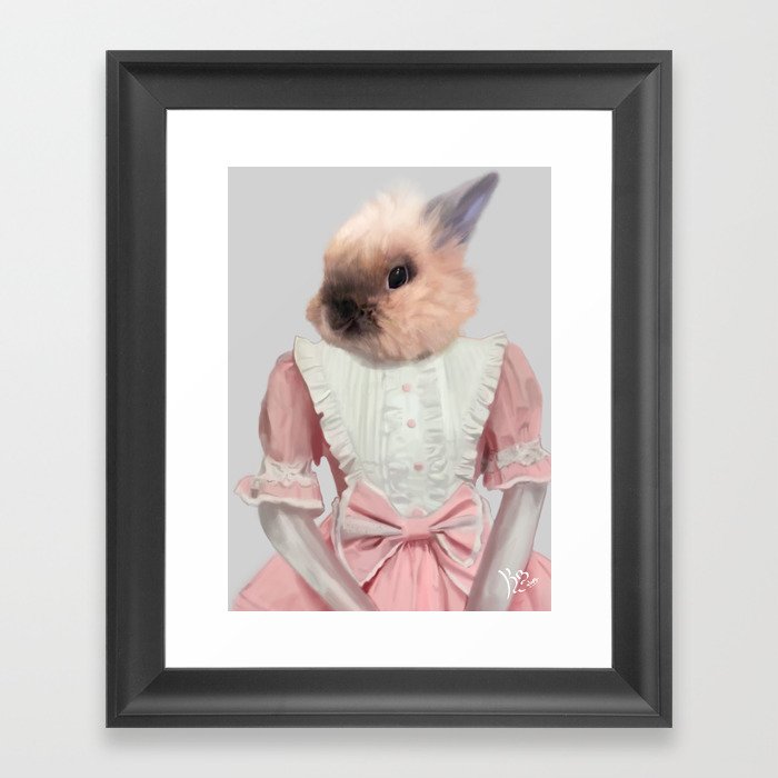 Victorian Bunny Framed Art Print