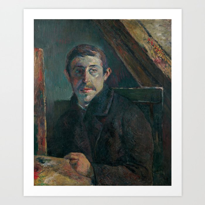 Paul Gauguin - Self-portrait "Gauguin devant son chevalet" (1885) Art Print