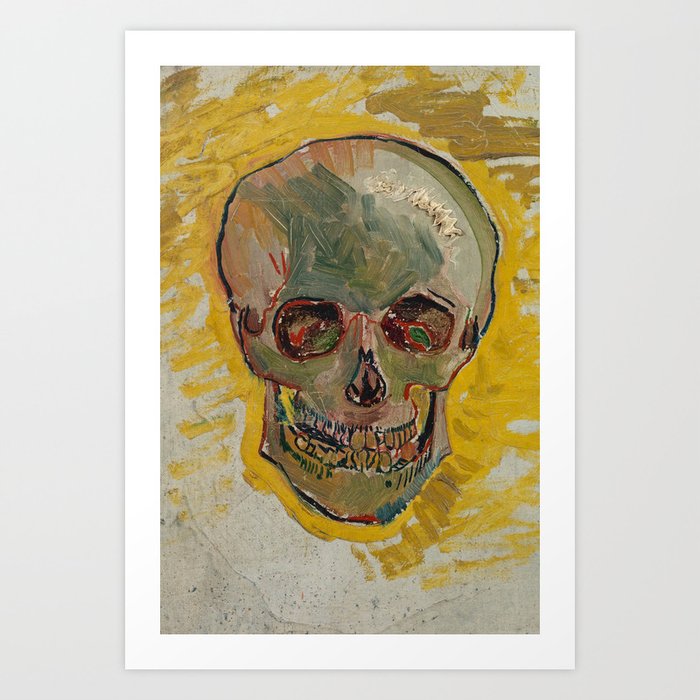 Vincent Van Gogh Skull Painting Art Print