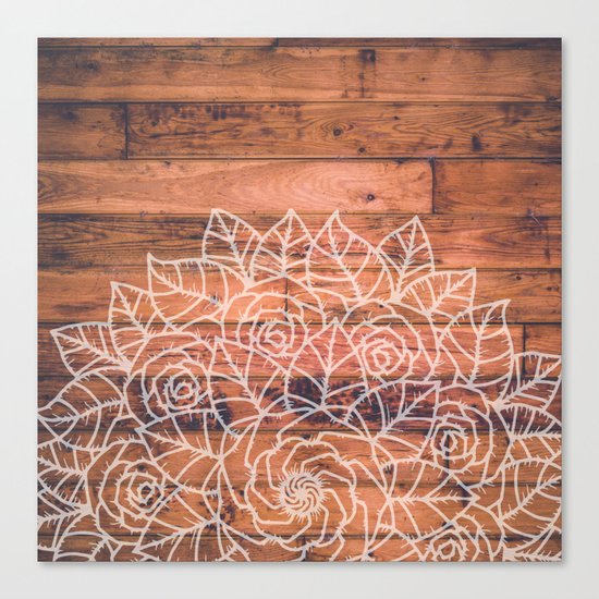 Wood Mandala I Canvas Print