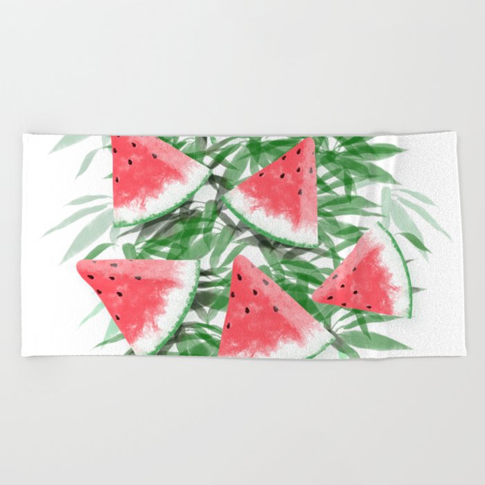 watermelon for my love Beach Towel