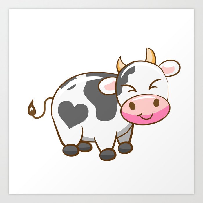 Cow Clipart Vector Art Print by Stella Art | Society6 Cow Clipart Vector Art Print by Stella Art | Society6