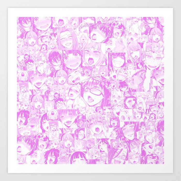 pastel ahegao collage art print by the thiiird society6 pastel ahegao collage art print by the thiiird