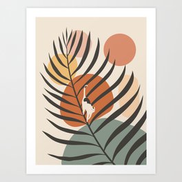 Cat and Plant 32 Art Print