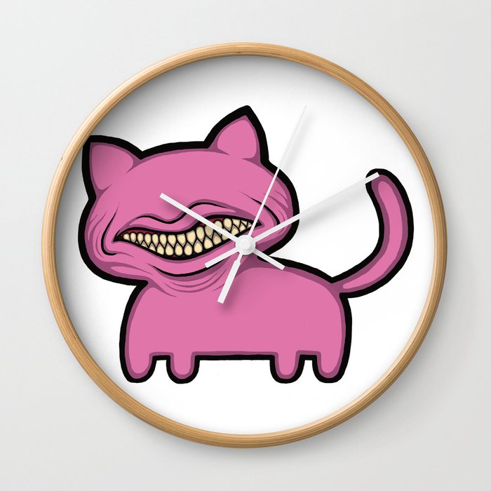 toothcat (pnk) Wall Clock