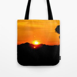 Sunset with Orange Sky Tote Bag